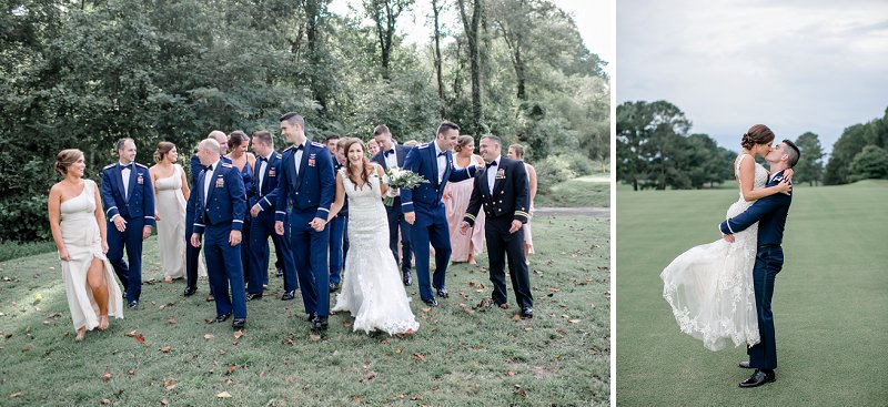 Air Force military wedding in Fredericksburg Virginia at the Fredericksburg Country Club with classic details and calla lily bouquet