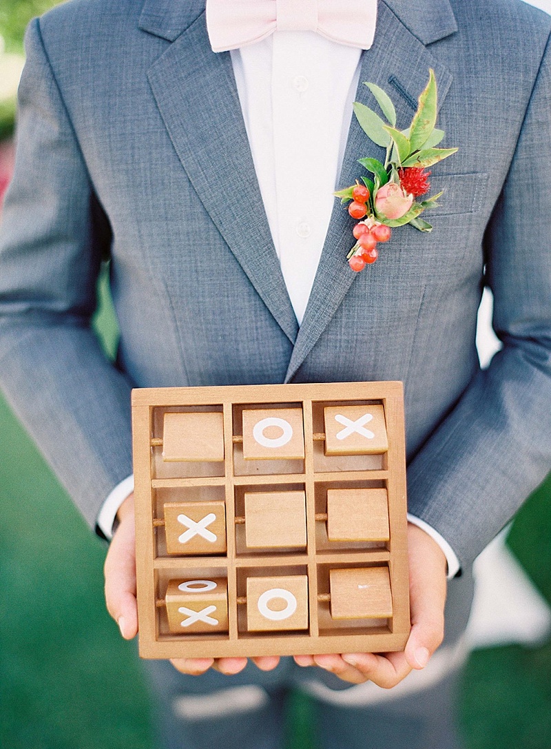 Tic tac toe tabletop game for wedding game ideas