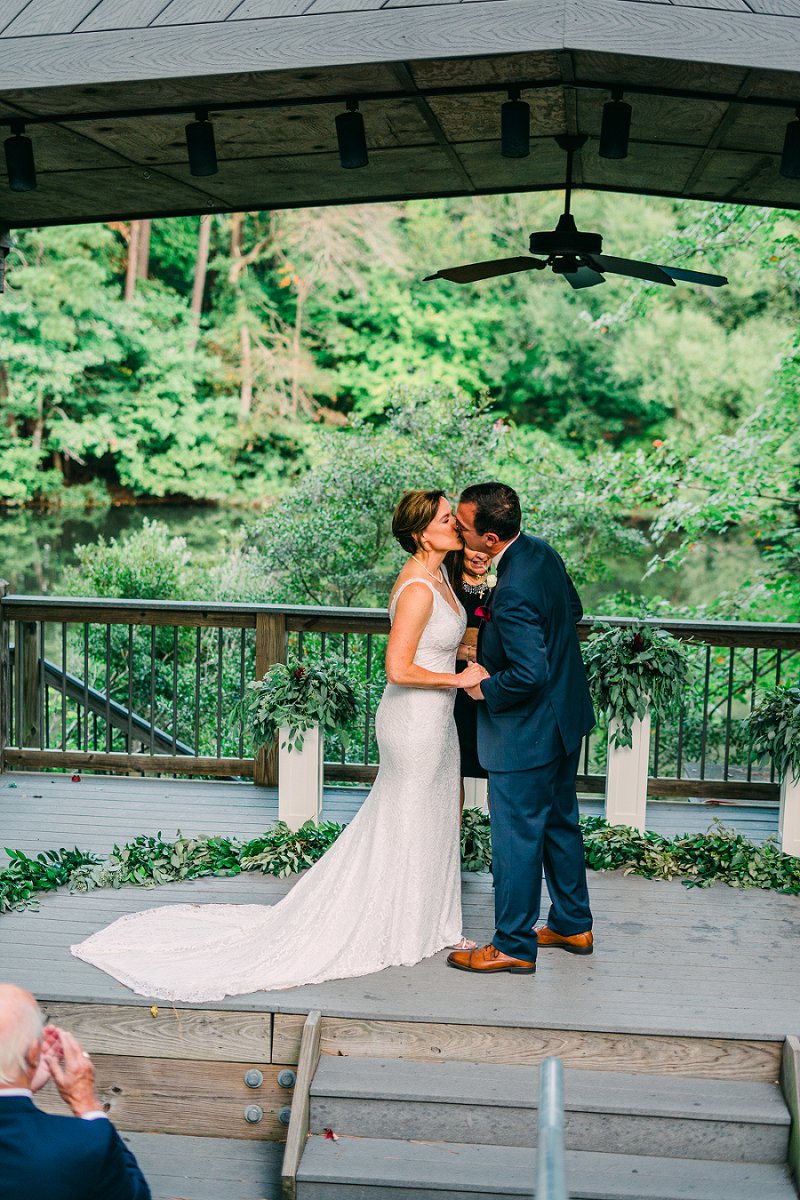 Romantic outdoor ceremony at Virginia Living Museum in Newport News Virginia