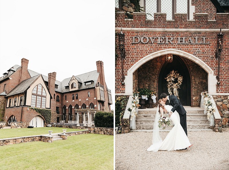 Classic and traditional bride and groom portrait at their Dover Hall wedding in Virginia