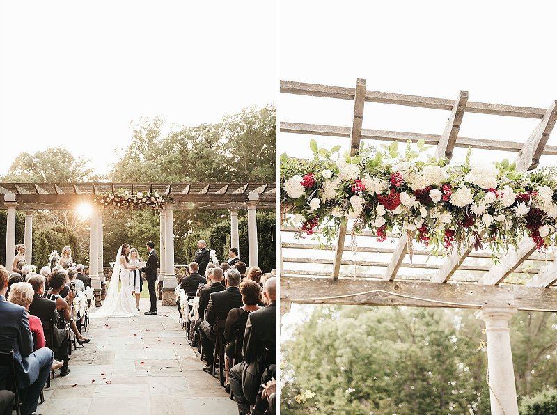 Classic outdoor wedding ceremony at Dover Hall in Virginia